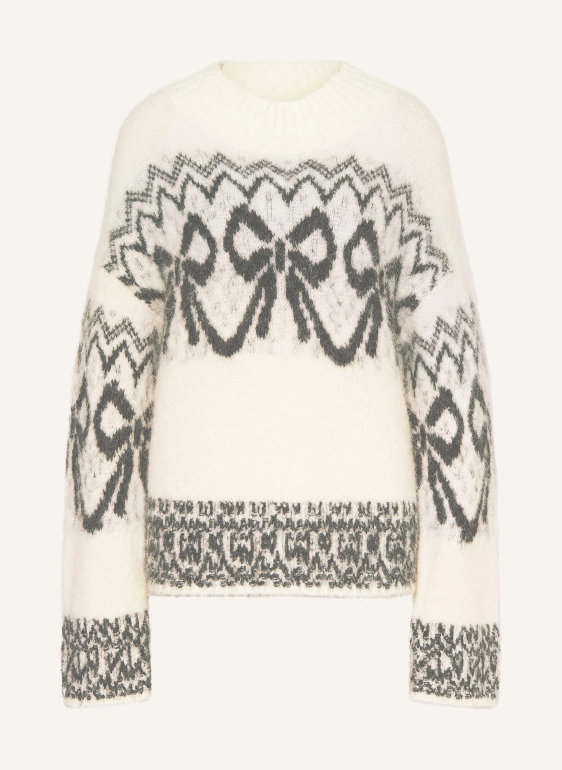 Mrs & Hugs Oversized-Pullover Mit Alpaka weiss von Mrs & HUGS