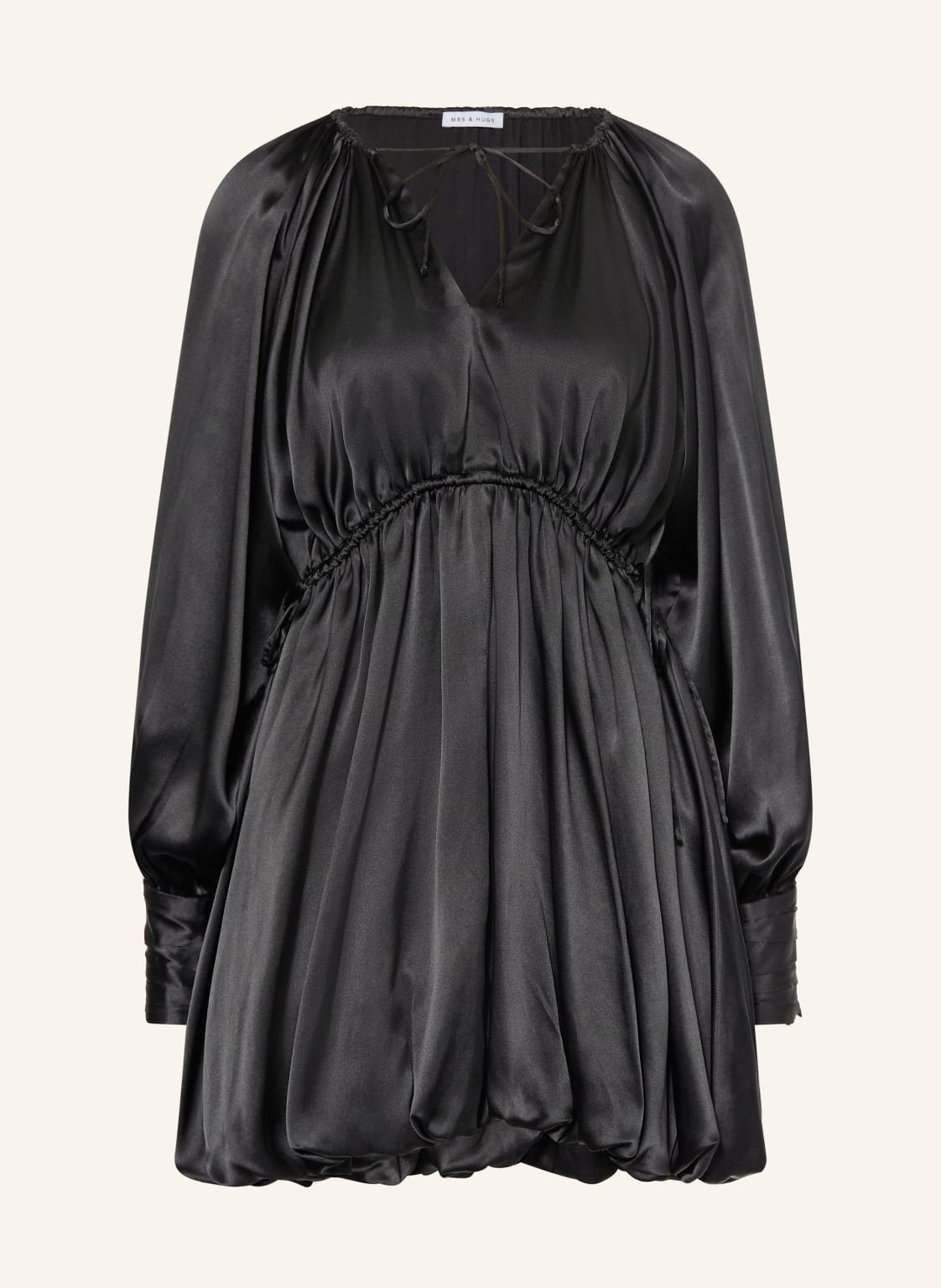 Mrs & Hugs Satinkleid Mit Seide schwarz von Mrs & HUGS