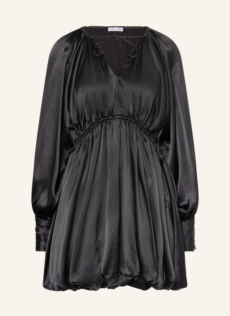 Mrs & Hugs Satinkleid Mit Seide schwarz von Mrs & HUGS