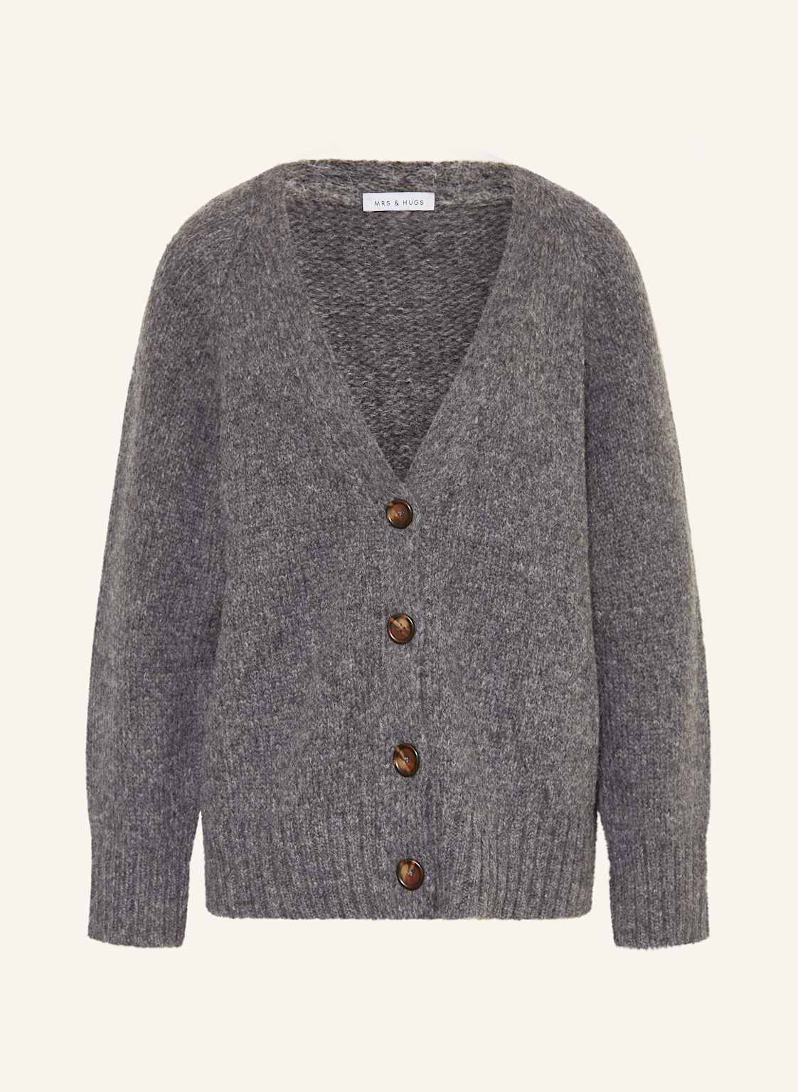 Mrs & Hugs Strickjacke Aus Alpaka grau von Mrs & HUGS