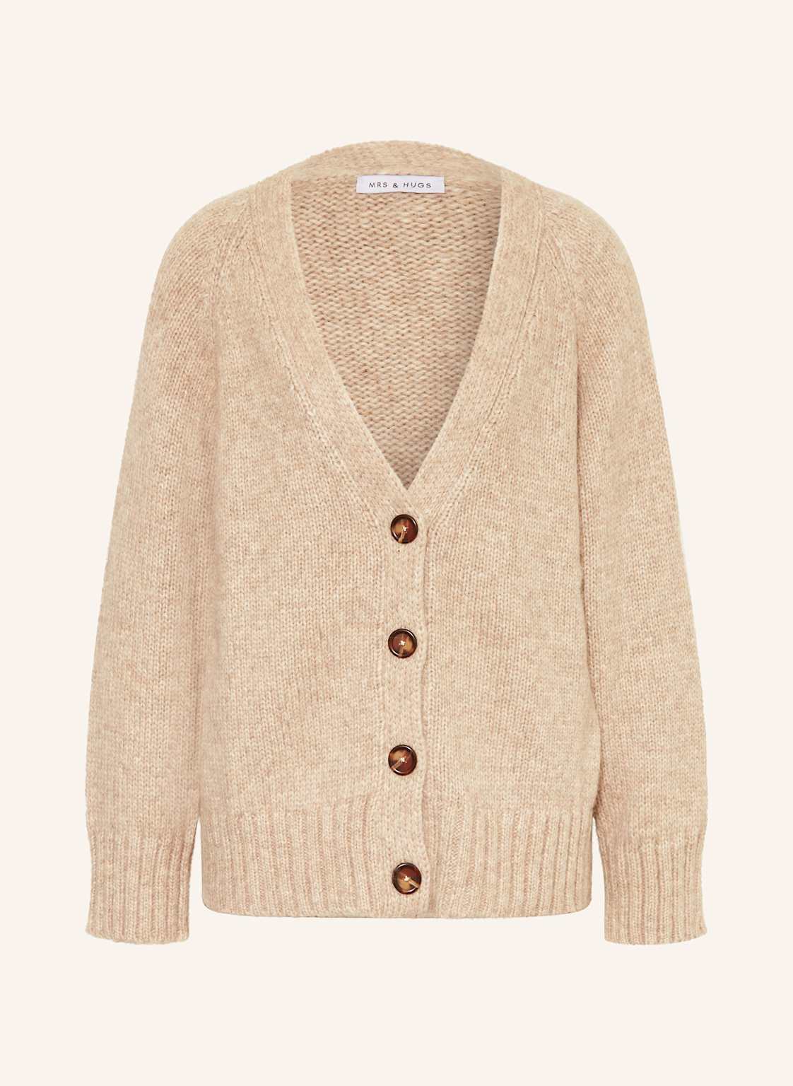 Mrs & Hugs Strickjacke Aus Alpaka beige von Mrs & HUGS