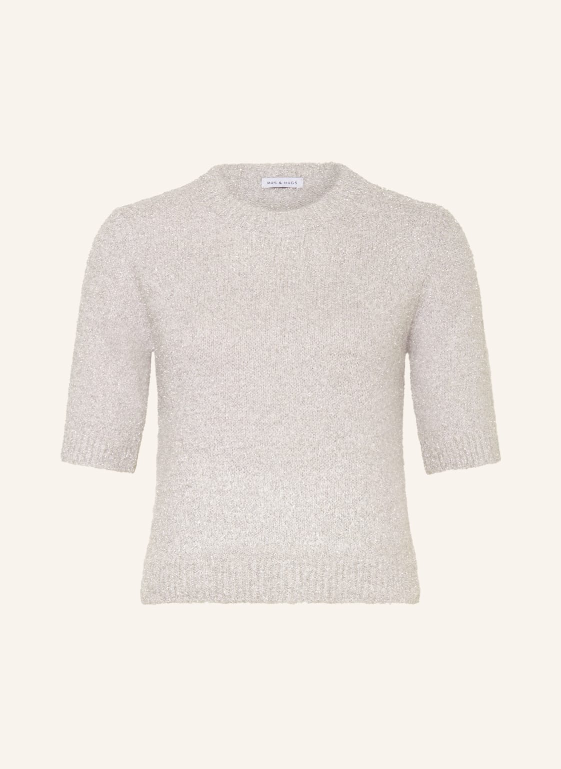 Mrs & Hugs Strickshirt Mit Glitzergarn silber von Mrs & HUGS