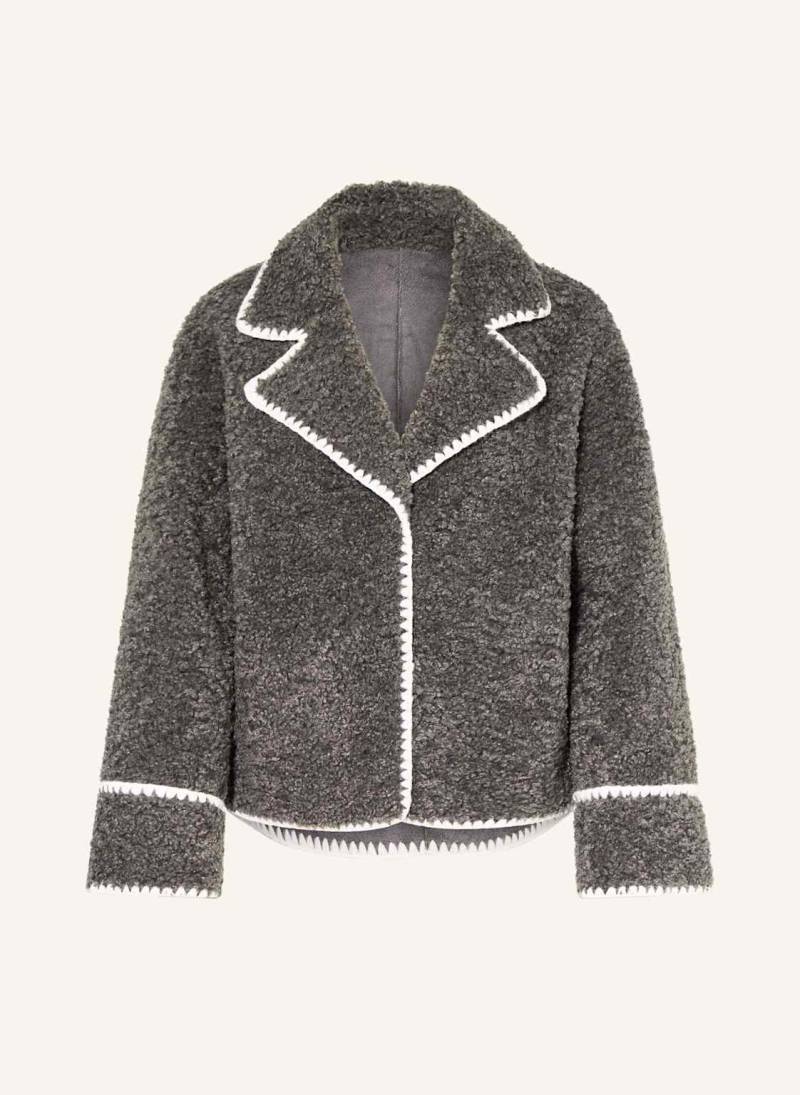 Mrs & Hugs Teddyfell-Jacke grau von Mrs & HUGS
