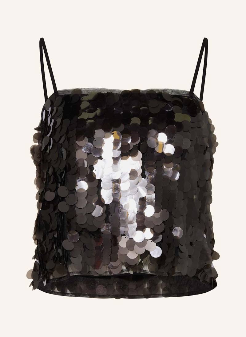 Mrs & Hugs Top Mit Pailletten schwarz von Mrs & HUGS