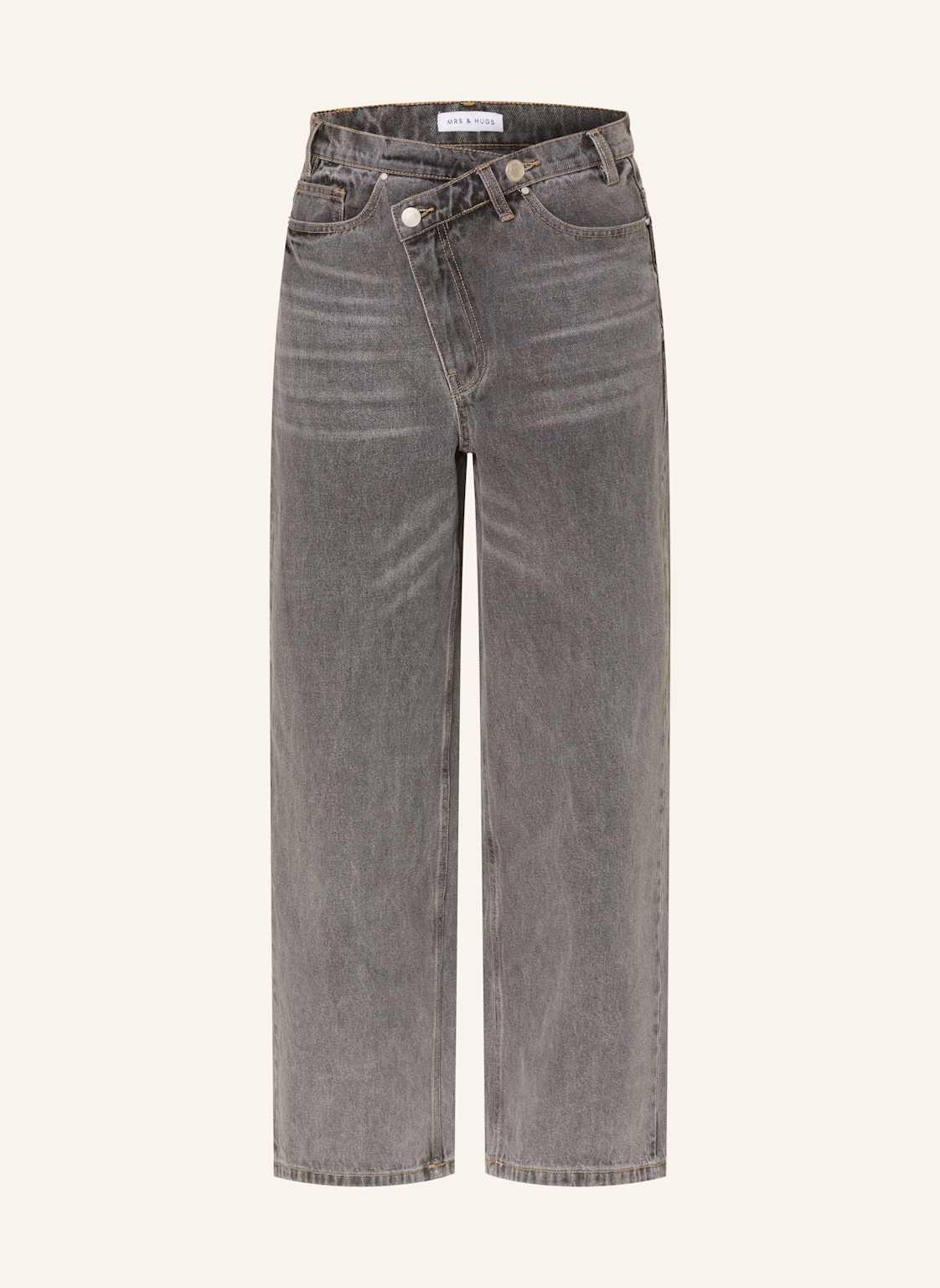 Mrs & Hugs Wide Leg Jeans grau von Mrs & HUGS