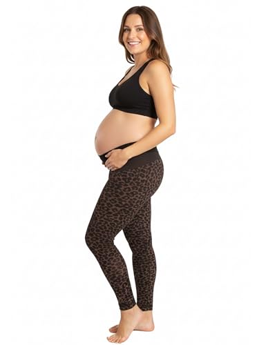 Mrs. Mum Umstandsleggings Leo mit nahtlosem Unterbauch I 100% Blickdicht - Schwangerschaftsleggings/Schwangerschaftshose in mega weich und elastisch von Mrs. Mum