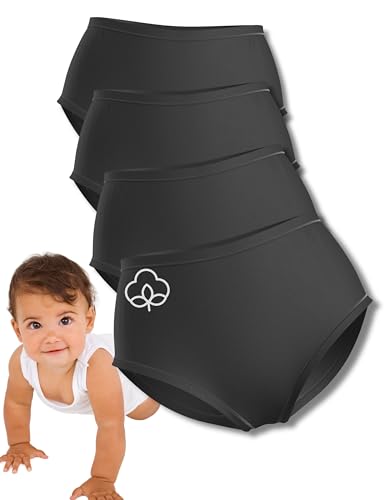Mrs. Mum Wochenbett Unterwäsche mit Baumwolle I DERMATEST: SEHR GUT I Made in EU I Öko-Tex I 4er Set High Waist Unterhosen von Mrs. Mum