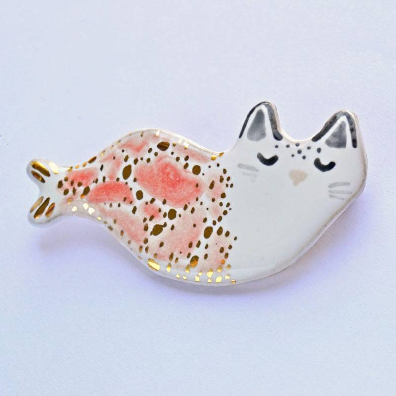 Meerjungfrau Schmuck, Brosche, Katzen Katze Anstecknadel, Geschenk von MrsBiscuitArt