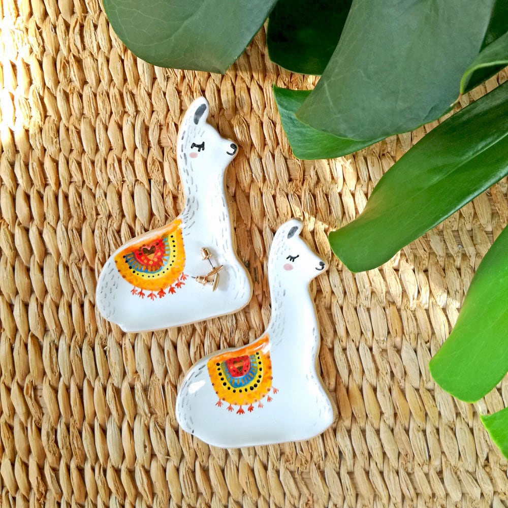 Ringschale, Geburtstagsgeschenk Idee, Keramik Lama Schmuck Aufbewahrung Alpaka Tier Ringhalter, Ringschale von MrsBiscuitArt