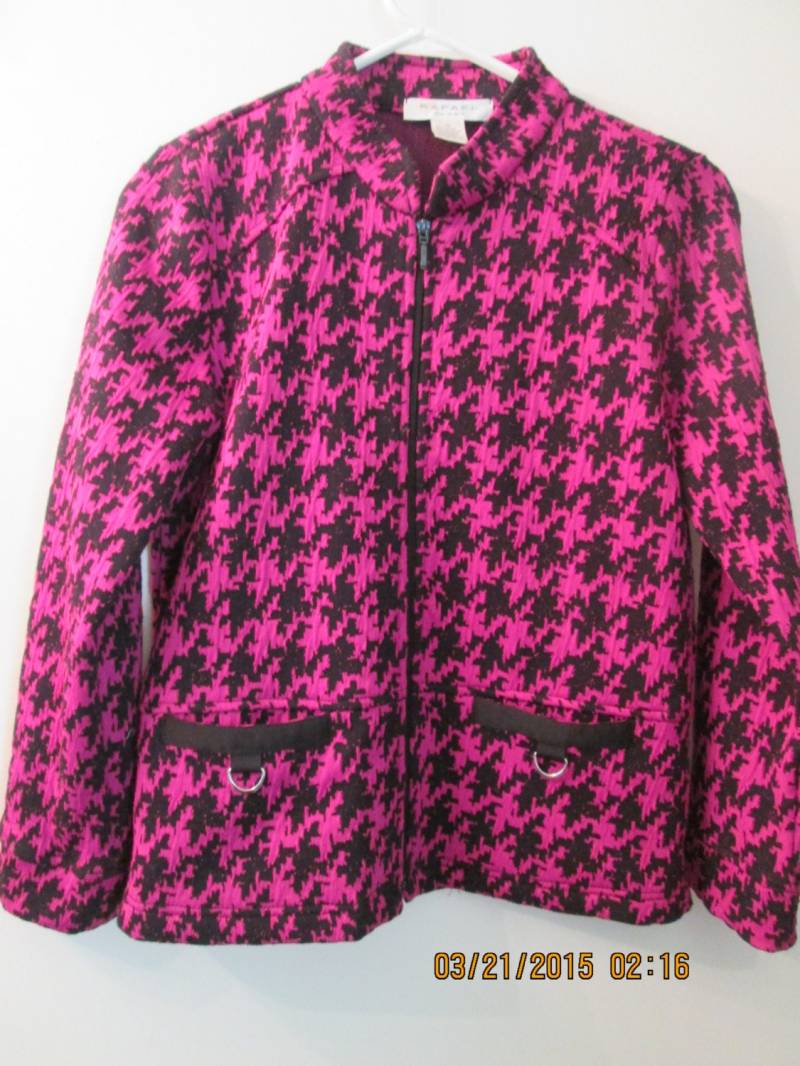 Raphael Sport Vintage Jacke. Pink Und Schwarz. 54 Baumwolle 40 Polyester 4 Elasthan. Größe Petite Small. Handwäsche von MrsHummelsBasement