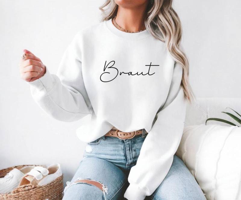 Sweatshirt Für Die Braut Zum Jga | Oversized Hoodie Geschenkidee Hochzeit Pullover Mit Crewneck Biobaumwolle von MrsKiddoShop