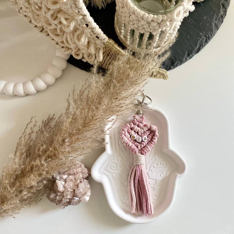 Schlüsselanhänger Makramee in Herzform Schlüsselanhänger Makramee in Herzform von MrsMamilu