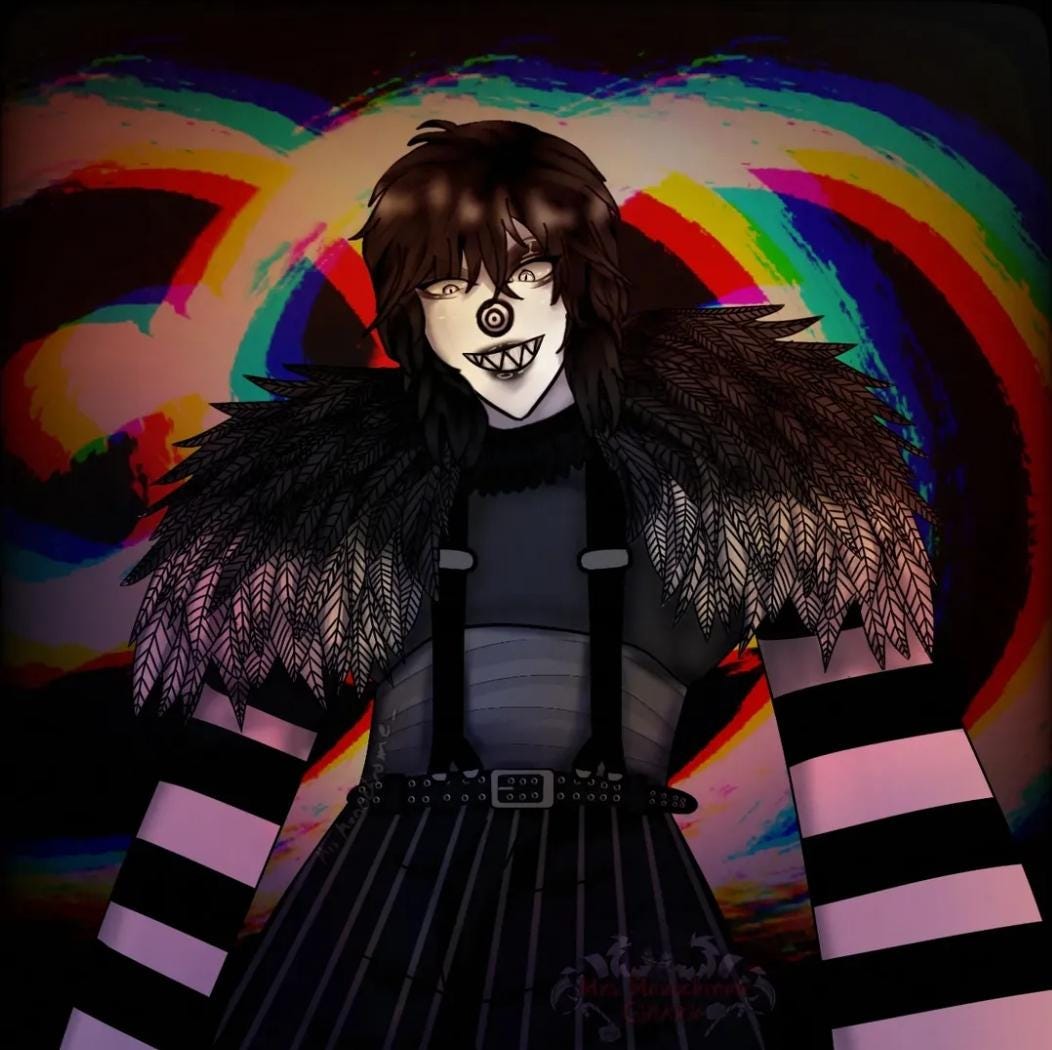 Laughing Jack Acrylic Keychain von MrsMonochromeStudio