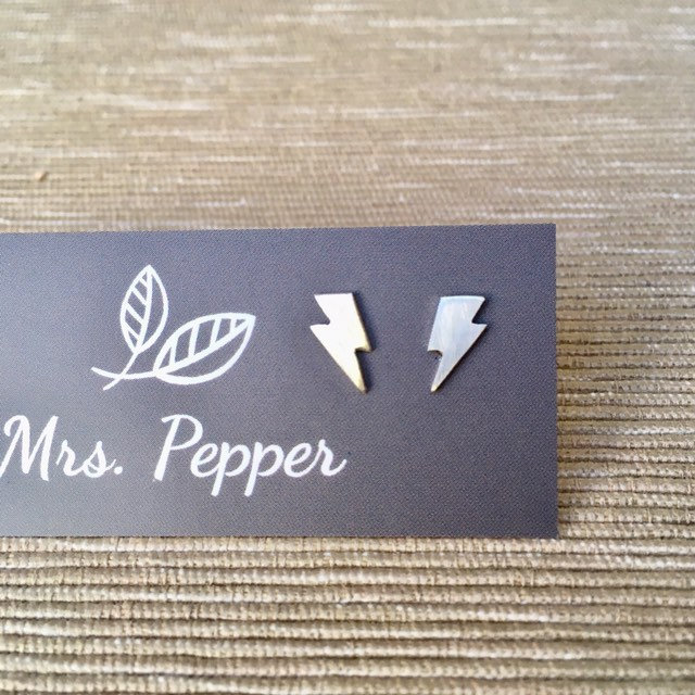 sterling Silber Blitz Ohrstecker Punk E-Girl Schmuck von MrsPepper