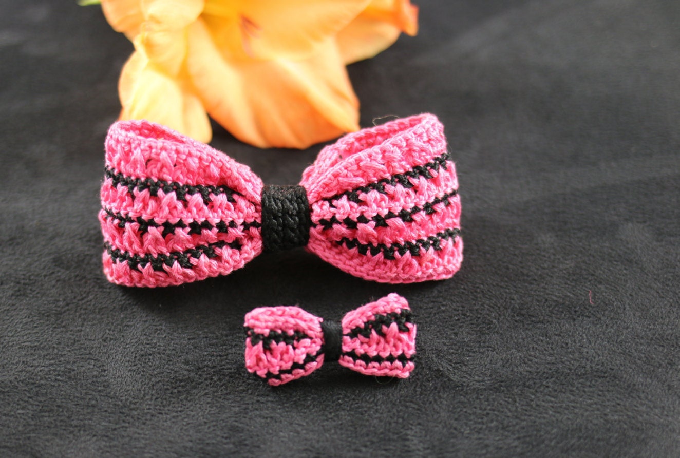 Fliege Für Jungen 4-8 Jahre Mit Kleiner Schleife Revers Pin, Hand Gehäkelt , Boutonniere Set Bereit Zu Versenden von Mrsbshopetsy