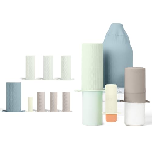 Mrsdry Flaschenabdeckungen für Reisen, auslaufsichere elastische Ärmel, Reisegröße, Behälterabdeckungen für Frauen, mehrere Größen, Flaschenabdeckungen für verschiedene Flüssigkeiten, Reiseflaschen (8 von Mrsdry