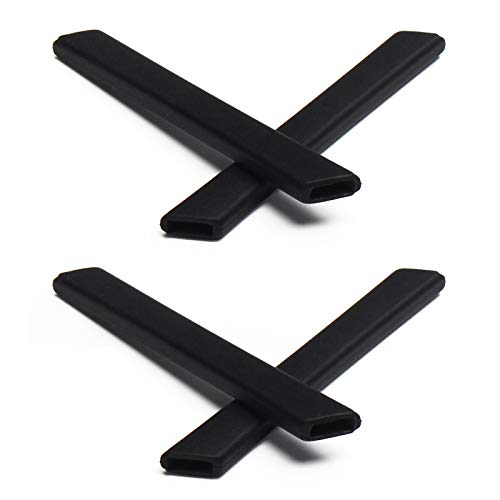 Mryok 2 Paar Ersatz-Ohrsocken für Oakley Straight Jacket 2007, Schwarz und Schwarz von Mryok