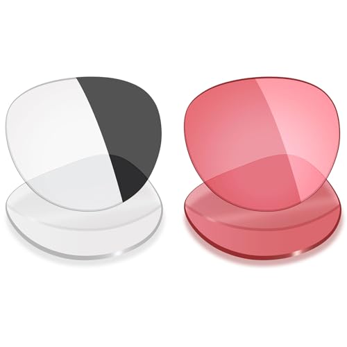 Mryok 2 Paar Ersatzgläser, kompatibel mit Ray-Ban Meta Headliner RW4009, 50 mm – Optionen, Eclipse Grey Photochromic & HD Pink, Einheitsgröße Mryok 2 Paar Ersatzgläser, kompatibel mit Ray-Ban Meta Headliner RW4009, 50 mm – Optionen, Eclipse Grey Photochromic & HD Pink, Einheitsgröße von Mryok