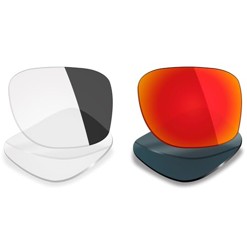 Mryok 2 Paar Ersatzgläser, kompatibel mit Ray-Ban Meta Wayfarer RW4006, 50 mm – Optionen, Eclipse Grey Photochromic & Fire Red, Einheitsgröße Mryok 2 Paar Ersatzgläser, kompatibel mit Ray-Ban Meta Wayfarer RW4006, 50 mm – Optionen, Eclipse Grey Photochromic & Fire Red, Einheitsgröße von Mryok