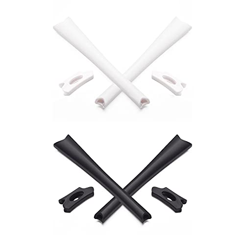 Mryok Ersatz-Ohrsocken-Set für Oakley Flak Jacket/Flak Jacket XLJ Sonnenbrille, weiß / schwarz, Einheitsgröße von Mryok