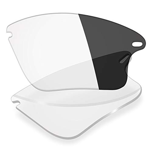 Mryok Ersatzgläser für Oakley Fast Jacket XL OO9156-71 mm, Nicht polarisiert: Eclipse Grey Photochrom, Einheitsgröße von Mryok