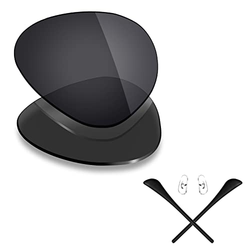 Mryok Polarisierte Ersatzgläser und Gummi-Sets für Ray-Ban Aviator RB3025 – Optionen, Polarisiert - Stealth Black, 55 mm von Mryok