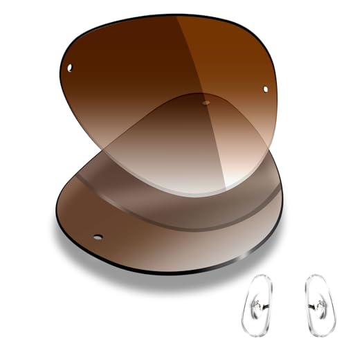 Mryok Polarisierte Ersatzgläser und Nasenstücke für Ray-Ban RB3449 59 mm, Nicht polarisiert, brauner Farbverlauf, Einheitsgröße Mryok Polarisierte Ersatzgläser und Nasenstücke für Ray-Ban RB3449 59 mm, Nicht polarisiert, brauner Farbverlauf, Einheitsgröße von Mryok