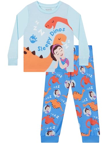 Ms. Rachel Jungen Schlafanzug, Dinosaurier Pyjama Für Kinder, Langarm Kinder Pyjama, Lustige Jungen Pyjama Sets, Blau 110 Ms. Rachel Jungen Schlafanzug, Dinosaurier Pyjama Für Kinder, Langarm Kinder Pyjama, Lustige Jungen Pyjama Sets, Blau 110 von Ms. Rachel