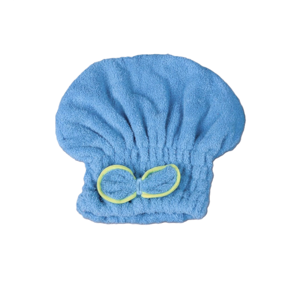 MsBlossom - Ribbon Hair Drying Towel - 1pc - Blue MsBlossom - Ribbon Hair Drying Towel - 1pc - Blue von MsBlossom