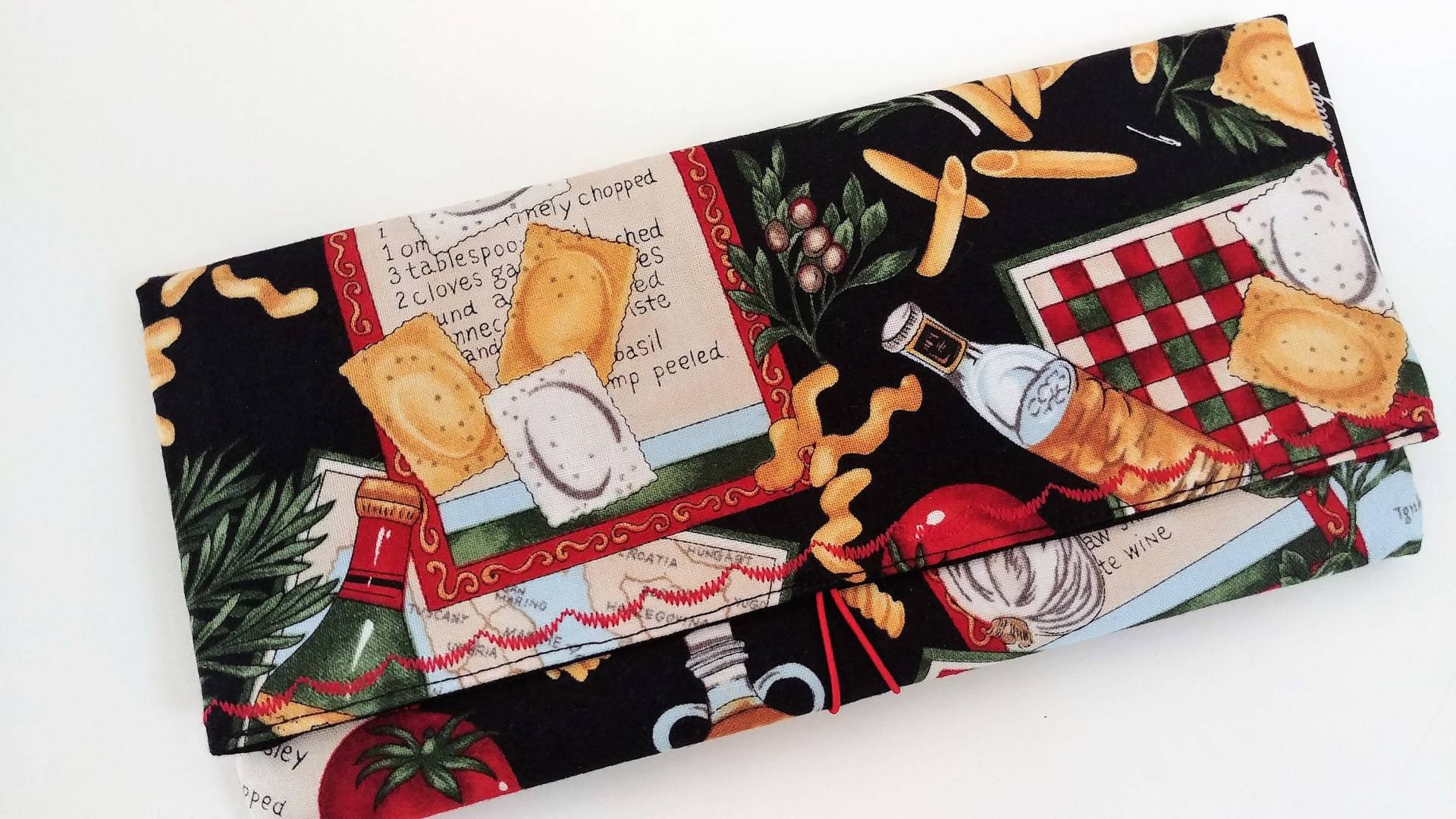 Coupon Organizer Pasta Und Kräuter/Aufbewahrungstasche Mit Trennern Scheckbuchhülle von MsKarenNY