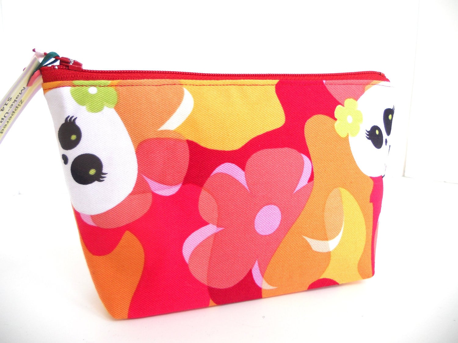 Niedliches Skully Und Blumen Make Up/Münze Aufbewahrung Handytasche Organizer von MsKarenNY