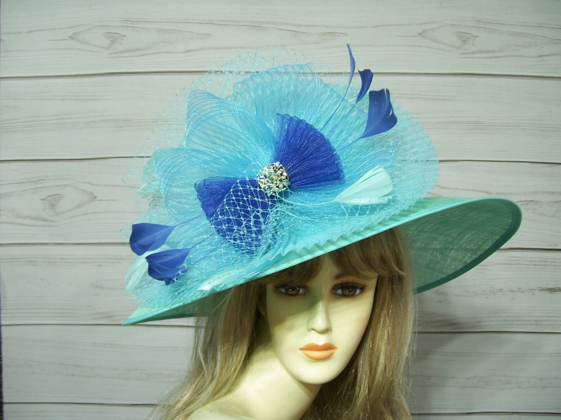 Hellblauer Damen Kentucky Derby Hut, Hochzeit, Pferdevorführung, Muttertag, Kirchenhut Für Frauen, Belmont, Usa Verkäufer Hellblauer Damen Kentucky Derby Hut, Hochzeit, Pferdevorführung, Muttertag, Kirchenhut Für Frauen, Belmont, Usa Verkäufer von MsPurdy