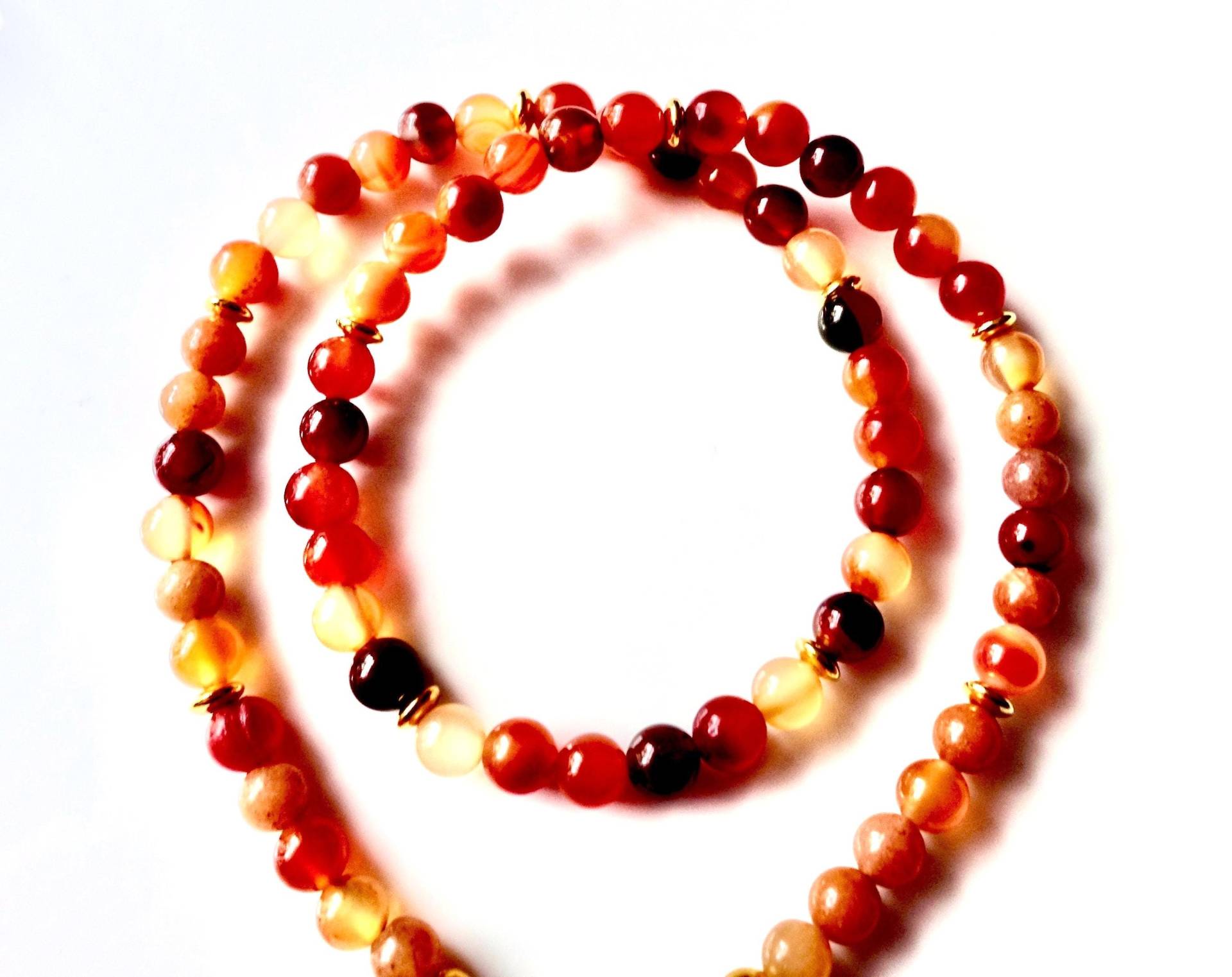 Karneolkette Naturperlen Edelsteinperlen Heilperlen Kette Kurz Halskette Mit Perlen Minimalistisch Karneolkette Naturperlen Edelsteinperlen Heilperlen Kette Kurz Halskette Mit Perlen Minimalistisch von MsSchmuck