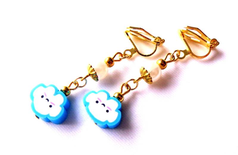 Kinder-Ohrclips " Wolke Ohrschmuck Kinderschmuck Für Kinder Ab 3 Jahren Unisex von MsSchmuck