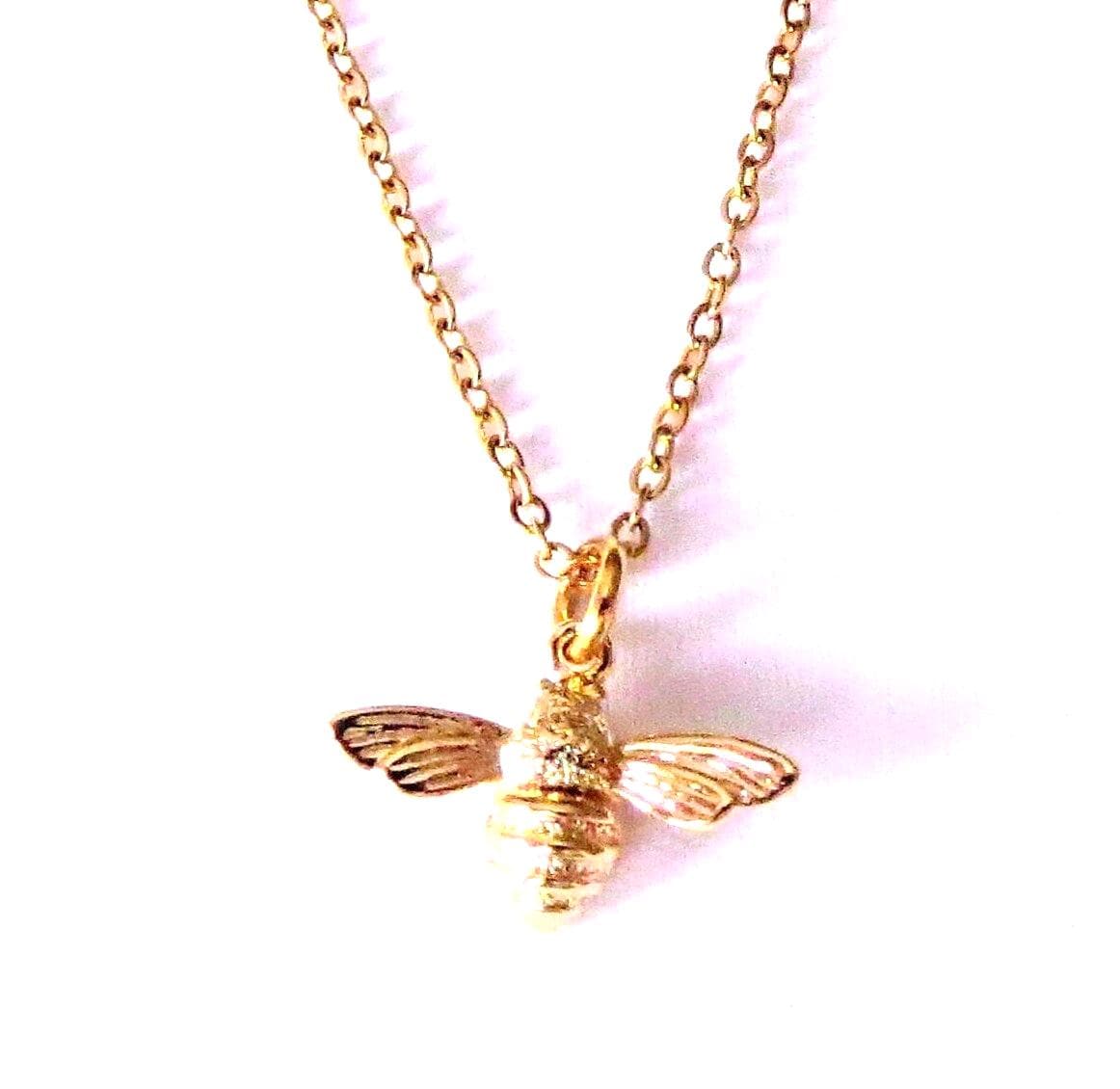 Lonenbeschichtung | Ip Edelstahlkette "Biene"18K Echtgold Vergoldet Kinderkette Kette Mit Anhänger Unisexkette Mädchenkette Lonenbeschichtung | Ip Edelstahlkette "Biene"18K Echtgold Vergoldet Kinderkette Kette Mit Anhänger Unisexkette Mädchenkette von MsSchmuck