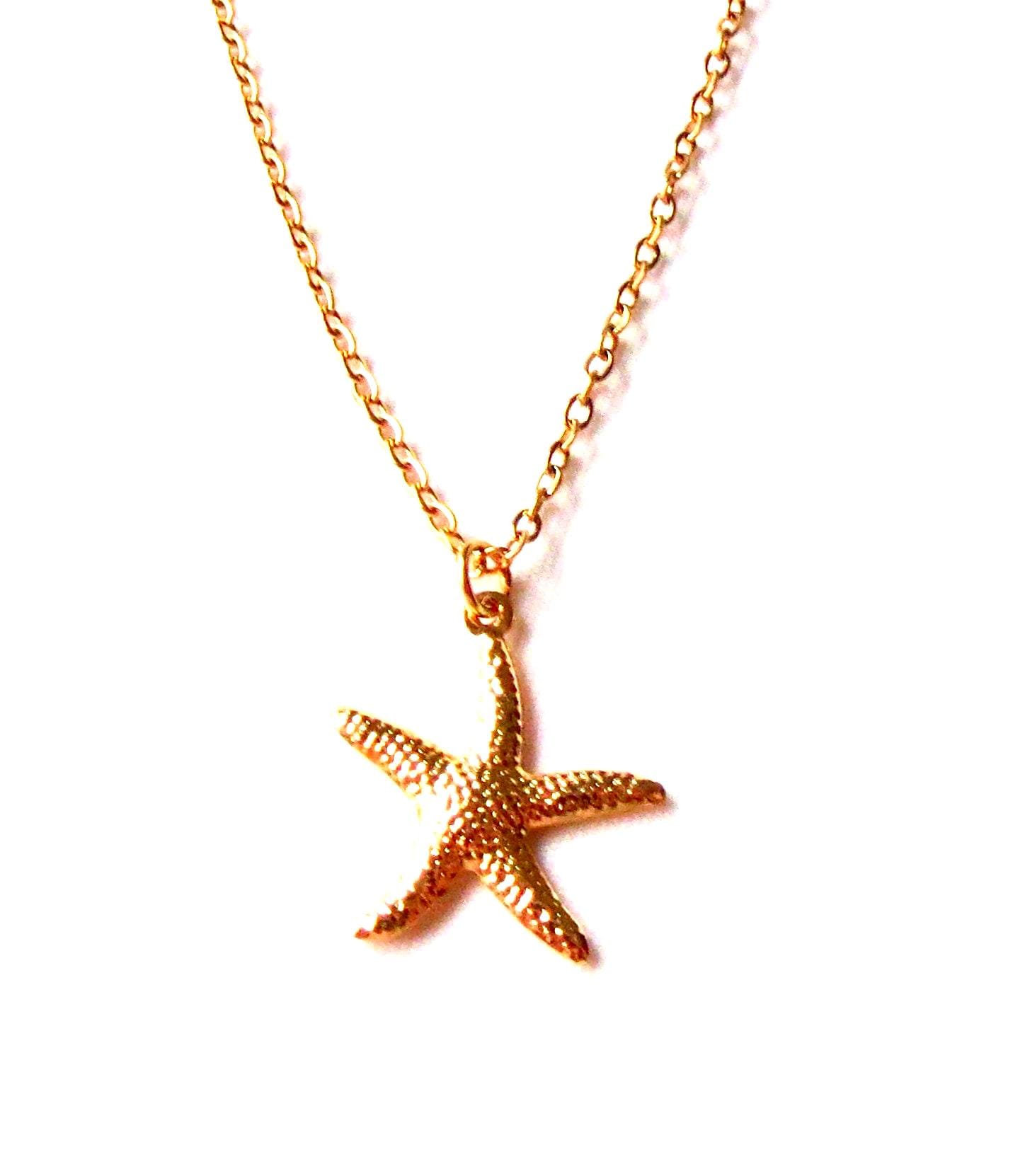 Lonenenbeschichtete Ip Edelstahlkette Mit Seestern-Anhänger 18K Vergoldet Kette Anhänger Lonenenbeschichtete Ip Edelstahlkette Mit Seestern-Anhänger 18K Vergoldet Kette Anhänger von MsSchmuck