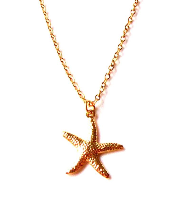 Lonenenbeschichtete Ip Edelstahlkette Mit Seestern-Anhänger 18K Vergoldet Kette Anhänger Lonenenbeschichtete Ip Edelstahlkette Mit Seestern-Anhänger 18K Vergoldet Kette Anhänger von MsSchmuck