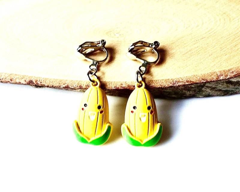 Ohrclips "Maiskolben " Ohrschmuck Mit Harz-Anhängern Für Erwachsene Und Kinder Ab 3 Jahren Kinderschmuck Ohrclips "Maiskolben " Ohrschmuck Mit Harz-Anhängern Für Erwachsene Und Kinder Ab 3 Jahren Kinderschmuck von MsSchmuck