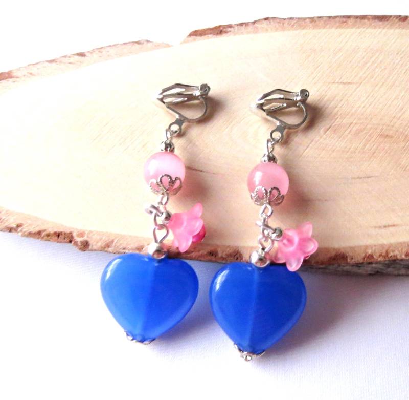 Ohrclips Mit Cateya Herzen Und Perlen Ohrschmuck Clips Für Erwachsene Kinder Mädchenschmuck Geschenkidee Geburtstag von MsSchmuck