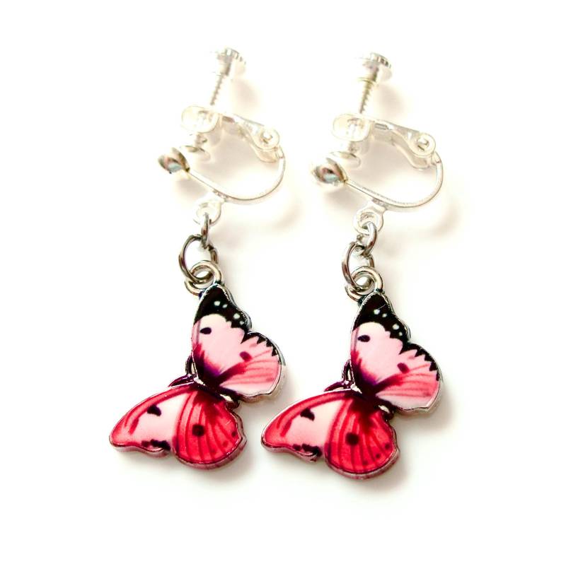 Ohrclips "Schmetterlinge" Clips Für Mädchen Und Frauen Ohrschmuck Frauenschmuck Mädchenschmuck Geschenkidee von MsSchmuck