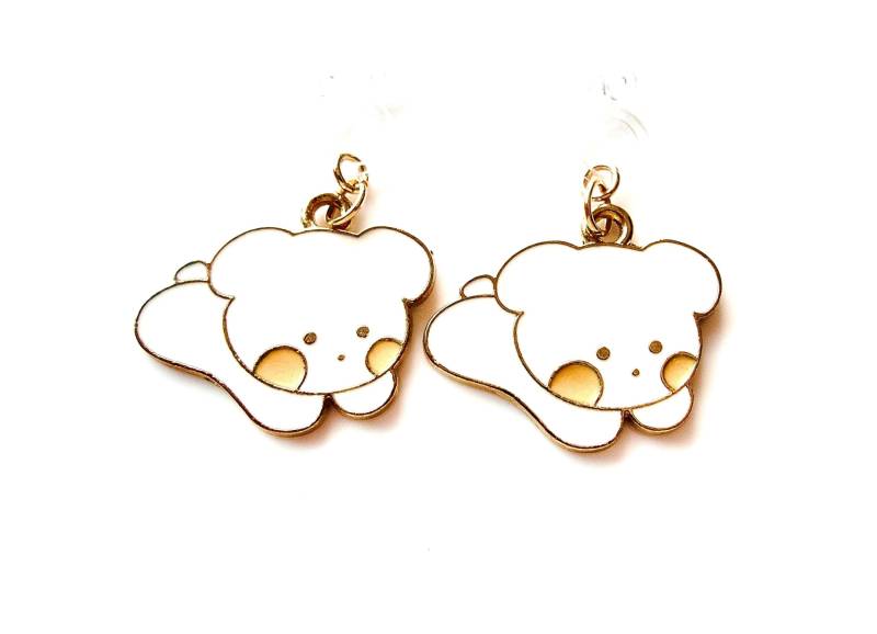 Schmerzfreie Silikon Ohrclips "Welpen" Ohrschmuck Ohne Ohrloch Mädchenschmuck Kinderschmuck Geschenkidee Geburtstag von MsSchmuck