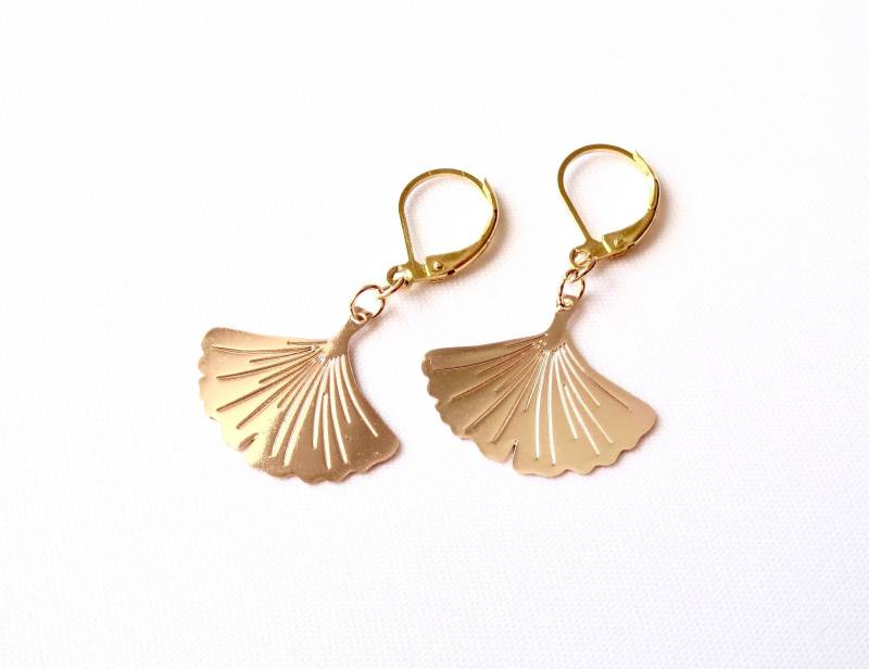 Ohrringe "Gingo-Blatt" Ohrschmuck Unisex Minimalistisch von MsSchmuck