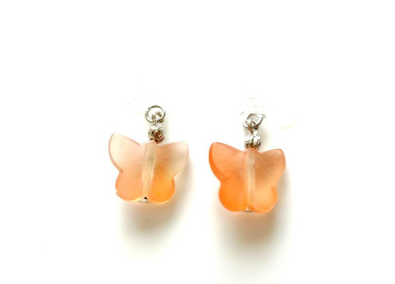 Schmerzfreie Transparente Ohrclips "Schmetterlinge" Ohrschmuck Kinderschmuck Mädchenschmuck Geschenk Geburtstag von MsSchmuck
