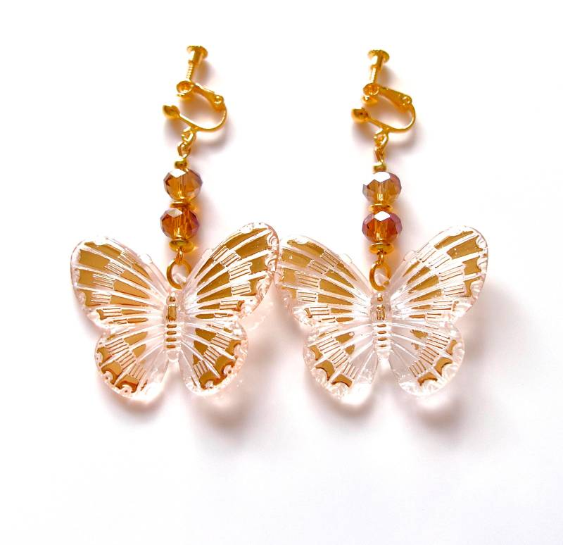 Ohrclips "Wunderschöne Schmetterlinge" Ohrschmuck Frauenschmuck Geschenkidee Geburtstag von MsSchmuck