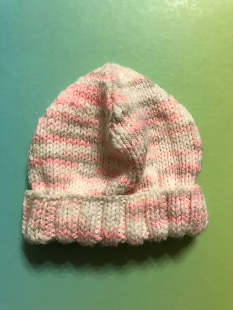 Rosa, Weiß Und Grau Babymütze von MsSundays