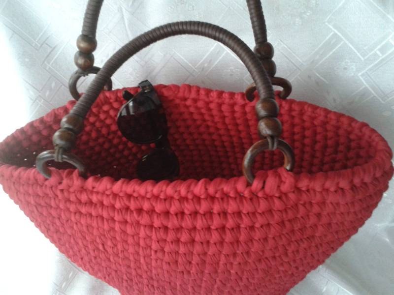 Offene Handtasche. Leichter Korb. Handgefertigt Aus Häkelarbeit | Sehr Weicher Und Leichter Stoff, Typ Fettuccia Offene Handtasche. Leichter Korb. Handgefertigt Aus Häkelarbeit | Sehr Weicher Und Leichter Stoff, Typ Fettuccia von MsbolsosNosotrasyMas