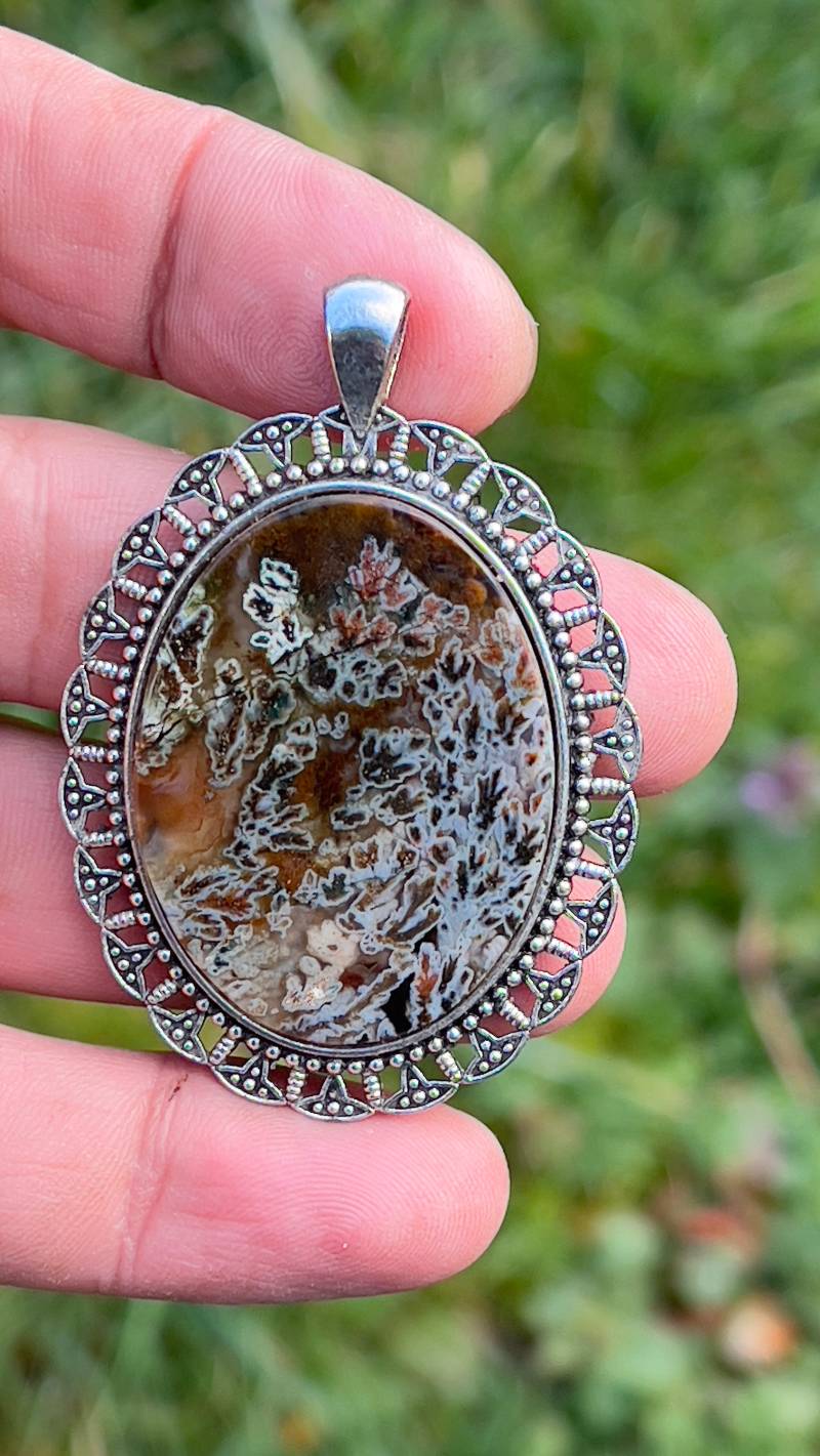 Plume Agate Necklace. Handcrafted Plume Agate Necklace. Handcrafted von Msgemstonesuk