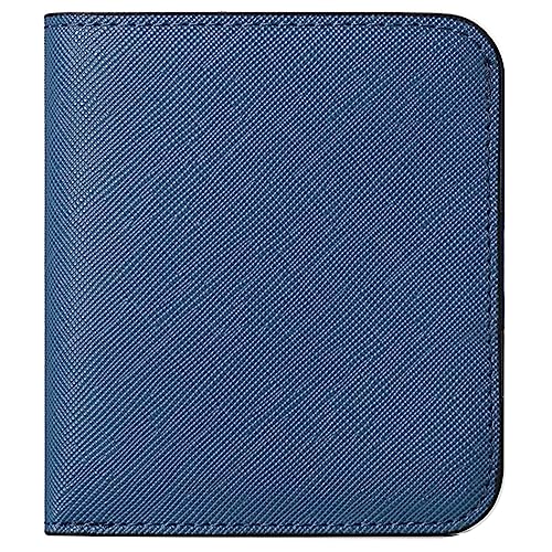 MsiDtsoy Damen Geldbörse Slim Klein Vintage Leder Geldbörsen Frauen Kreditkartenhalter RFID Brieftasche Leder Wallet Druckknopf Einfache Portmonee mit Mehreren Kartenfächern Fächern,Blue B von MsiDtsoy