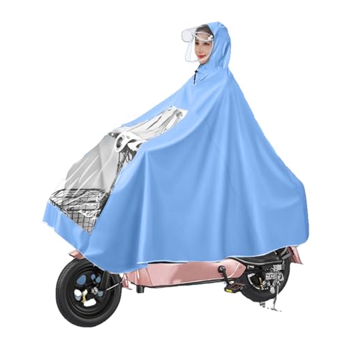 Msiud Elektrischer Motorrad Regenumhang, Rollstuhlfahrer Wasserdichtes Regen Cape Coat Regenjacke Regencape Universal Elektromobil Poncho Mit Kapuze Regenschutz Elektrofahrräder von Msiud