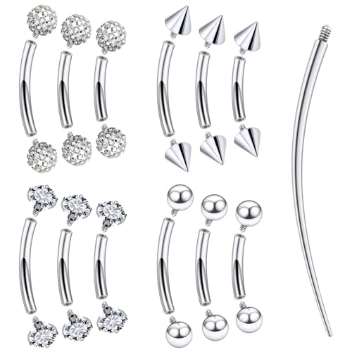 Msndnkwo Augenbrauen- und Rook-Piercing-Schmuck, Chirurgenstahl, Innengewinde, gebogener Barbell, winziger Augenbrauenring, vertikaler Labret-Lippenschmuck, Ohrring, kleiner Bauchnabelring für Damen Msndnkwo Augenbrauen- und Rook-Piercing-Schmuck, Chirurgenstahl, Innengewinde, gebogener Barbell, winziger Augenbrauenring, vertikaler Labret-Lippenschmuck, Ohrring, kleiner Bauchnabelring für Damen von Msndnkwo